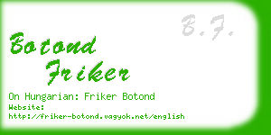 botond friker business card